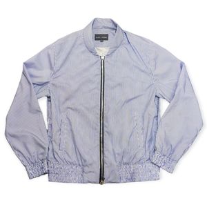 Slate & Stone Size XL Calvin Blue Stripe Lightweight Bomber Jacket